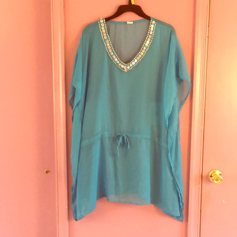 Sheer Beaded Cover Up